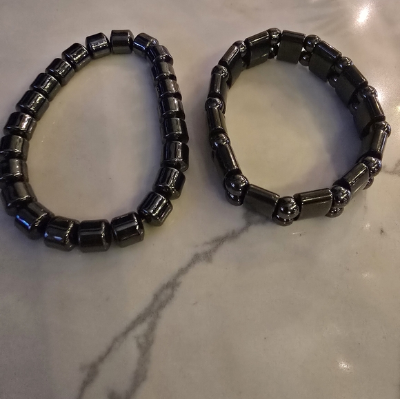 hematite bracelets 2 of them - Picture 2 of 3